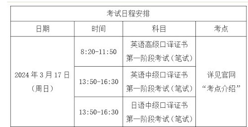 考试安排 考试安排